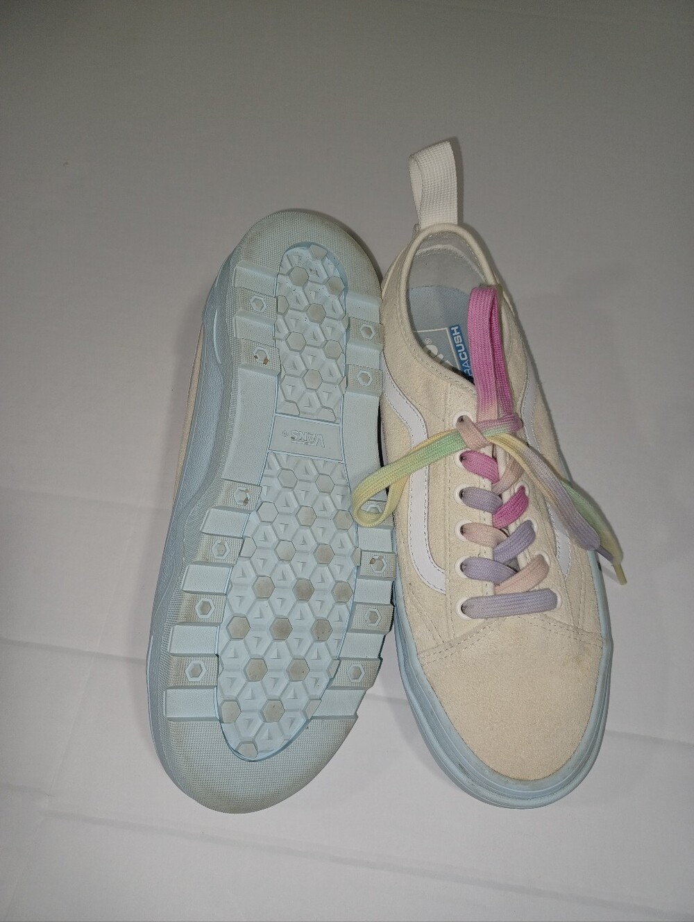 Vans Pastel Rainbow Off The Wall Platform Sneakers Unisex - Picture 3 of 10